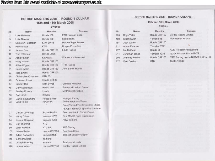 Event programme page